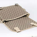 GUCCI GG Supreme Shoulder Bag PVC Beige Silver 201732 Auth 201340-20