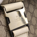 GUCCI GG Supreme Shoulder Bag PVC Beige Silver 201732 Auth 201340-25