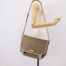 GUCCI GG Supreme Shoulder Bag PVC Beige Silver 201732 Auth 201340-26
