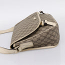 GUCCI GG Supreme Shoulder Bag PVC Beige Silver 201732 Auth 201340-3