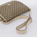 GUCCI GG Supreme Shoulder Bag PVC Beige Silver 201732 Auth 201340-7