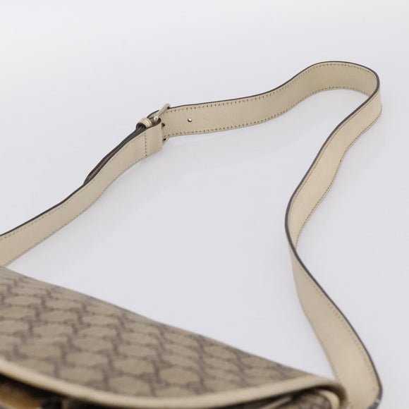 GUCCI GG Supreme Shoulder Bag PVC Beige Silver 201732 Auth 201340