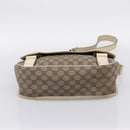 GUCCI GG Supreme Shoulder Bag PVC Beige Silver 201732 Auth 201340-5