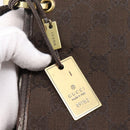 GUCCI GG Canvas Shoulder Bag Brown Gold 91762 Auth 201343-18