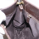 GUCCI GG Canvas Shoulder Bag Brown Gold 91762 Auth 201343-22