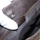GUCCI GG Canvas Shoulder Bag Brown Gold 91762 Auth 201343-25