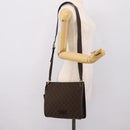 GUCCI GG Canvas Shoulder Bag Brown Gold 91762 Auth 201343-26