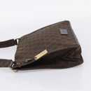 GUCCI GG Canvas Shoulder Bag Brown Gold 91762 Auth 201343-4