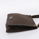 GUCCI GG Canvas Shoulder Bag Brown Gold 91762 Auth 201343-5
