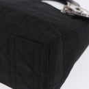 Christian Dior Lady Dior Canage Hand Bag Nylon Black Silver Auth 201347-18