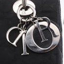 Christian Dior Lady Dior Canage Hand Bag Nylon Black Silver Auth 201347-20