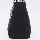 Christian Dior Lady Dior Canage Hand Bag Nylon Black Silver Auth 201347-4
