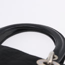 Christian Dior Lady Dior Canage Hand Bag Nylon Black Silver Auth 201347-14
