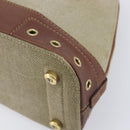 Christian Dior Straight Chic Hand Bag Canvas Beige Gold Auth 201348-10