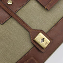 Christian Dior Straight Chic Hand Bag Canvas Beige Gold Auth 201348-14