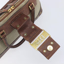 Christian Dior Straight Chic Hand Bag Canvas Beige Gold Auth 201348-16