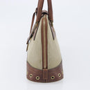 Christian Dior Straight Chic Hand Bag Canvas Beige Gold Auth 201348-4