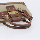 Christian Dior Straight Chic Hand Bag Canvas Beige Gold Auth 201348-7