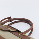 Christian Dior Straight Chic Hand Bag Canvas Beige Gold Auth 201348-8