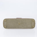 Christian Dior Straight Chic Hand Bag Canvas Beige Gold Auth 201348-9