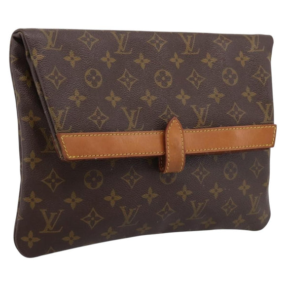 LOUIS VUITTON Monogram Pochette Priant Clutch Bag M51805 LV Auth 201350