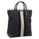 GUCCI GG Canvas Hand Bag Black Silver 002 1093 3444 Auth 201351-1
