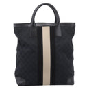 GUCCI GG Canvas Hand Bag Black Silver 002 1093 3444 Auth 201351-13