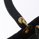 Christian Dior Lady Dior Canage Hand Bag Canvas Black Gold Auth 201352-18