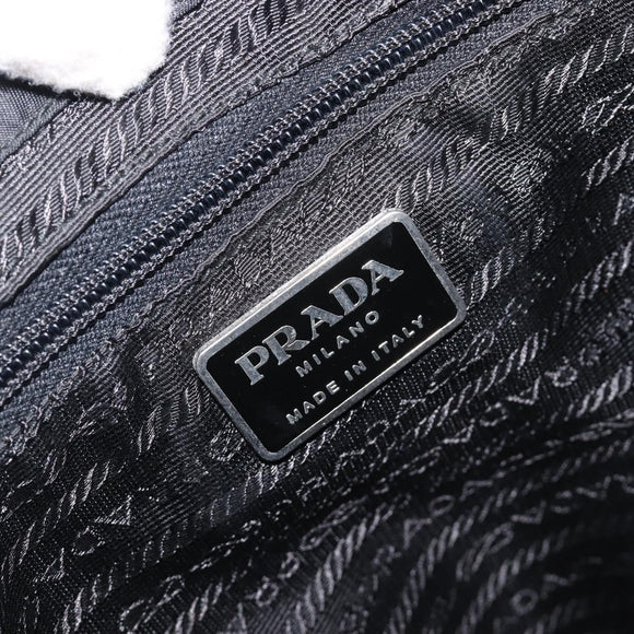 PRADA Backpack Nylon Black Silver Auth 201355