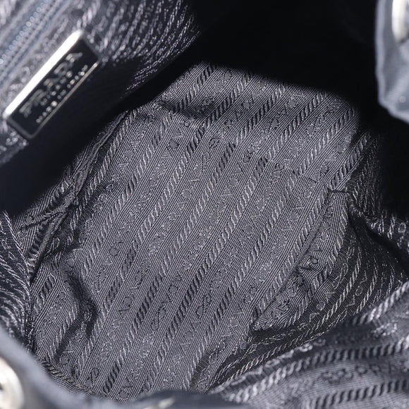 PRADA Backpack Nylon Black Silver Auth 201355