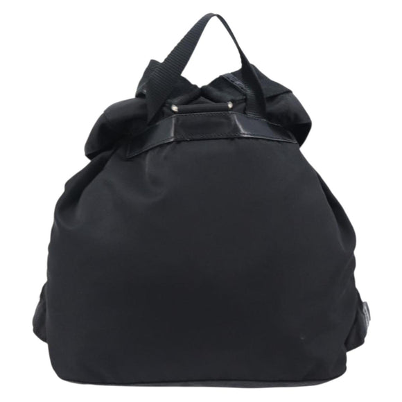 PRADA Backpack Nylon Black Silver Auth 201355