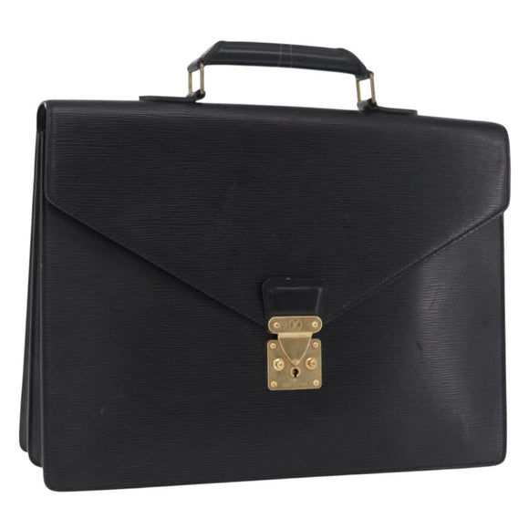 LOUIS VUITTON Epi Serviette Conseiller Business Bag Black M54422 LV Auth 201359