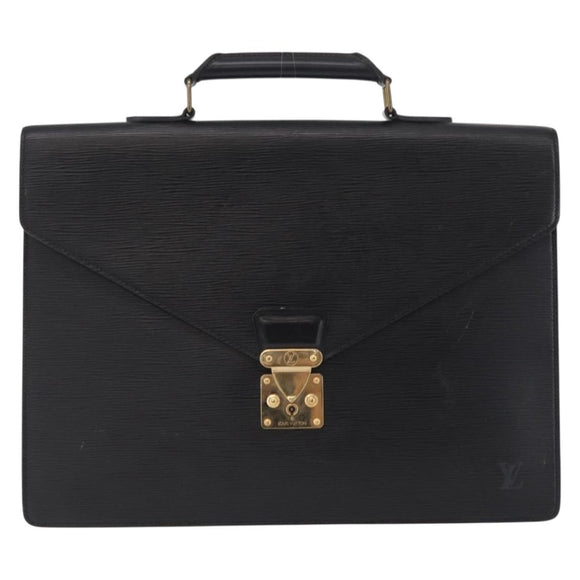 LOUIS VUITTON Epi Serviette Conseiller Business Bag Black M54422 LV Auth 201359