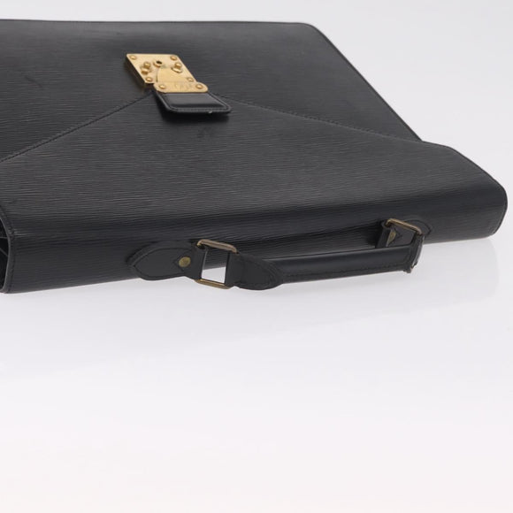 LOUIS VUITTON Epi Serviette Conseiller Business Bag Black M54422 LV Auth 201359