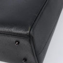 GUCCI Hand Bag Leather Black Silver 002 3754 1313 Auth 201365-9