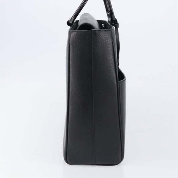 GUCCI Hand Bag Leather Black Silver 002 3754 1313 Auth 201365