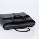 GUCCI Hand Bag Leather Black Silver 002 3754 1313 Auth 201365-6