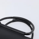 GUCCI Hand Bag Leather Black Silver 002 3754 1313 Auth 201365-8