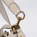 GUCCI GG Marmont Shoulder Bag Leather 2way White Gold 247185 Auth 201371A-23