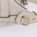 GUCCI GG Marmont Shoulder Bag Leather 2way White Gold 247185 Auth 201371A-4