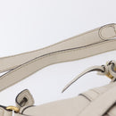 GUCCI GG Marmont Shoulder Bag Leather 2way White Gold 247185 Auth 201371A-15