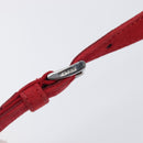 PRADA Shoulder Bag Suede Red Silver Auth 201372-18