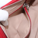 PRADA Shoulder Bag Suede Red Silver Auth 201372-32