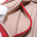 PRADA Shoulder Bag Suede Red Silver Auth 201372-33