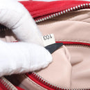 PRADA Shoulder Bag Suede Red Silver Auth 201372-12