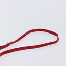 PRADA Shoulder Bag Suede Red Silver Auth 201372-15