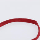 PRADA Shoulder Bag Suede Red Silver Auth 201372-7