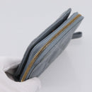 Christian Dior Caro Bifold Wallet Leather Blue Gold Auth 201373A-5