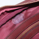 CARTIER Must Line Shoulder Bag Leather Bordeaux Gold Auth 201374-20