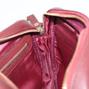 CARTIER Must Line Shoulder Bag Leather Bordeaux Gold Auth 201374-22
